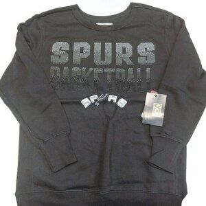 NBA San Antonio Spurs Showtime Pull Over Sweater Womens Size S GIII 4 Her Black